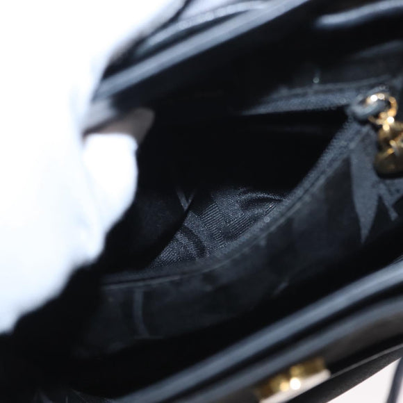 Salvatore Ferragamo Vala Backpack Leather Black Gold Auth BA7527