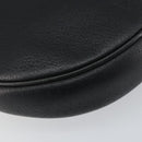 Salvatore Ferragamo Gancini Shoulder Bag Leather Black Gold Auth BA7529-14