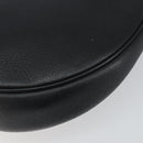 Salvatore Ferragamo Gancini Shoulder Bag Leather Black Gold Auth BA7529-15