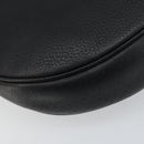 Salvatore Ferragamo Gancini Shoulder Bag Leather Black Gold Auth BA7529-16