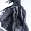 Salvatore Ferragamo Gancini Shoulder Bag Leather Black Gold Auth BA7529-17