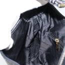 Salvatore Ferragamo Gancini Shoulder Bag Leather Black Gold Auth BA7529-18