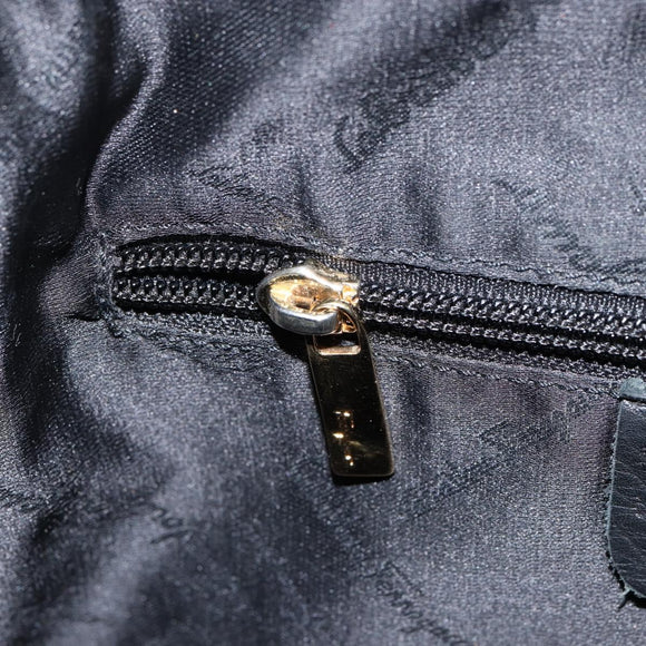 Salvatore Ferragamo Gancini Shoulder Bag Leather Black Gold Auth BA7529