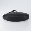 Salvatore Ferragamo Gancini Shoulder Bag Leather Black Gold Auth BA7529-5