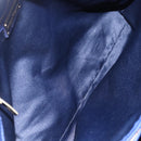 Salvatore Ferragamo Vala Chain Tote Bag Leather Blue Gold Auth BA7531-19