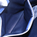 Salvatore Ferragamo Vala Chain Tote Bag Leather Blue Gold Auth BA7531-11