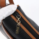 Salvatore Ferragamo Shoulder Bag Leather PVC Black Gold Auth BA7532-9