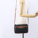 Salvatore Ferragamo Shoulder Bag Leather PVC Black Gold Auth BA7532-23