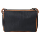 Salvatore Ferragamo Shoulder Bag Leather PVC Black Gold Auth BA7532-2