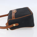 Salvatore Ferragamo Shoulder Bag Leather PVC Black Gold Auth BA7532-3