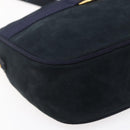 Salvatore Ferragamo Vala Shoulder Bag Leather Navy Gold Auth BA7533-14