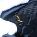 Salvatore Ferragamo Vala Shoulder Bag Leather Navy Gold Auth BA7533-17