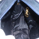 Salvatore Ferragamo Vala Shoulder Bag Leather Navy Gold Auth BA7533-19