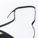 Salvatore Ferragamo Vala Shoulder Bag Leather Navy Gold Auth BA7533-8