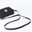 Salvatore Ferragamo Vala Shoulder Bag Suede Navy Gold Auth BA7534-7