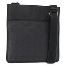 Salvatore Ferragamo Gancini Shoulder Bag Leather Black Silver Auth BA7535-1