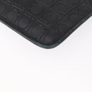 Salvatore Ferragamo Gancini Shoulder Bag Leather Black Silver Auth BA7535-14