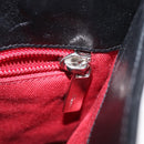 Salvatore Ferragamo Gancini Shoulder Bag Leather Black Silver Auth BA7535-19