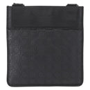 Salvatore Ferragamo Gancini Shoulder Bag Leather Black Silver Auth BA7535-13