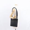 Salvatore Ferragamo Gancini Shoulder Bag Leather Black Silver Auth BA7535-21