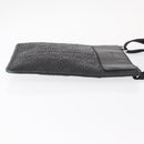 Salvatore Ferragamo Gancini Shoulder Bag Leather Black Silver Auth BA7535-3