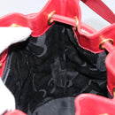 Salvatore Ferragamo Vala Shoulder Bag Leather Red Gold Auth BA7536-19