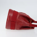 Salvatore Ferragamo Vala Shoulder Bag Leather Red Gold Auth BA7536-3