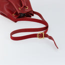 Salvatore Ferragamo Vala Shoulder Bag Leather Red Gold Auth BA7536-7