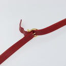 Salvatore Ferragamo Vala Shoulder Bag Leather Red Gold Auth BA7536-8