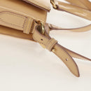 Salvatore Ferragamo Hand Bag Enamel 2way Beige Gold Auth BA7537-10