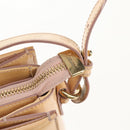 Salvatore Ferragamo Hand Bag Enamel 2way Beige Gold Auth BA7537-22