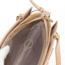 Salvatore Ferragamo Hand Bag Enamel 2way Beige Gold Auth BA7537-23