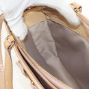 Salvatore Ferragamo Hand Bag Enamel 2way Beige Gold Auth BA7537-24