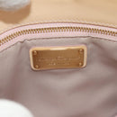 Salvatore Ferragamo Hand Bag Enamel 2way Beige Gold Auth BA7537-25