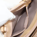 Salvatore Ferragamo Hand Bag Enamel 2way Beige Gold Auth BA7537-28