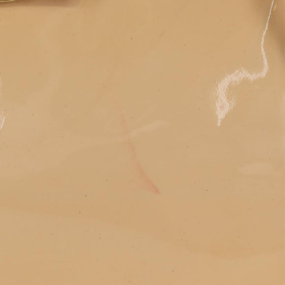 Salvatore Ferragamo Hand Bag Enamel 2way Beige Gold Auth BA7537