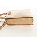 Salvatore Ferragamo Hand Bag Enamel 2way Beige Gold Auth BA7537-4