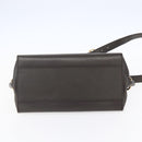 Salvatore Ferragamo Gancini Sophia Bag Leather 2way Dark Brown Gold Auth BA7538-5