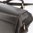 Salvatore Ferragamo Gancini Sophia Bag Leather 2way Dark Brown Gold Auth BA7538-18