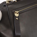 Salvatore Ferragamo Gancini Sophia Bag Leather 2way Dark Brown Gold Auth BA7538-19