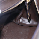 Salvatore Ferragamo Gancini Sophia Bag Leather 2way Dark Brown Gold Auth BA7538-23