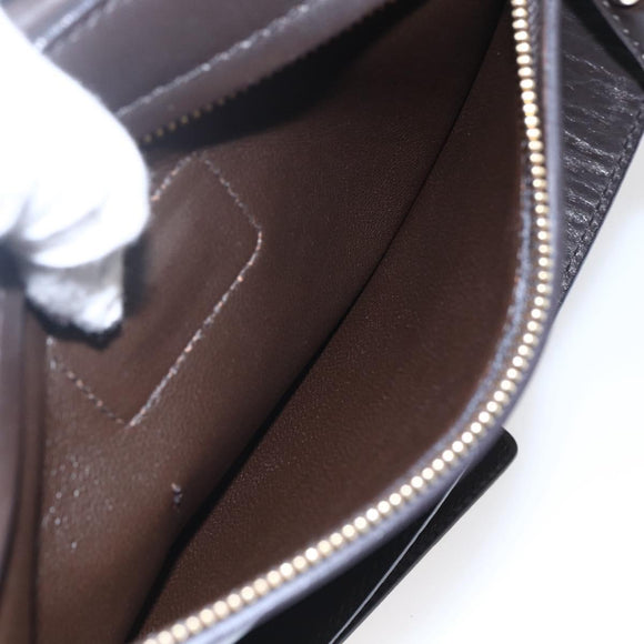 Salvatore Ferragamo Gancini Sophia Bag Leather 2way Dark Brown Gold Auth BA7538