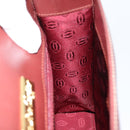 CARTIER Must Line Hand Bag Leather Bordeaux Gold Auth BA7539-19