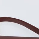 CARTIER Must Line Hand Bag Leather Bordeaux Gold Auth BA7539-8