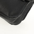 Chloe Mercy Waist Bag Leather Black Gold Auth BA7541-18