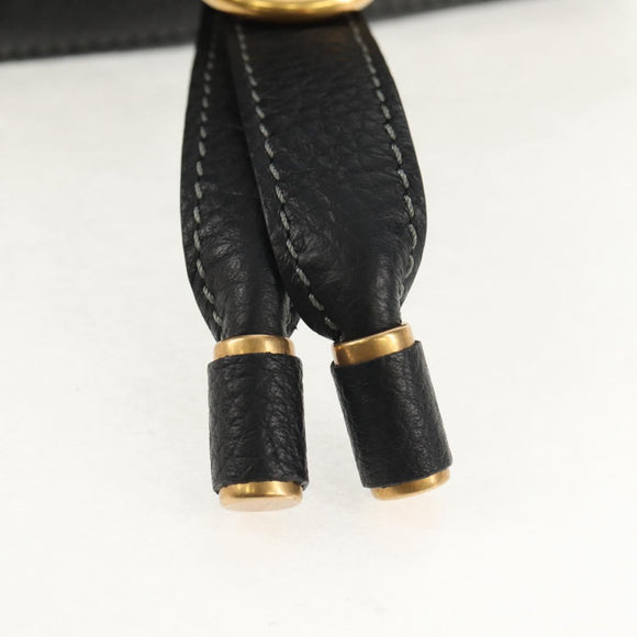 Chloe Mercy Waist Bag Leather Black Gold Auth BA7541