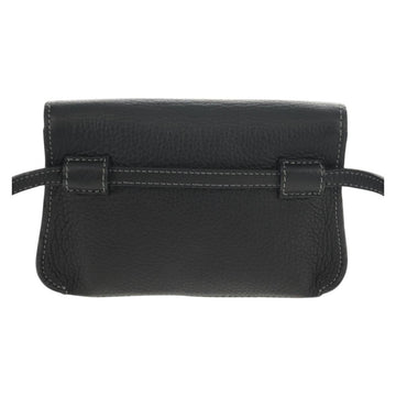 Chloe Mercy Waist Bag Leather Black Gold Auth BA7541 - 0