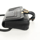 Chloe Mercy Waist Bag Leather Black Gold Auth BA7541-3