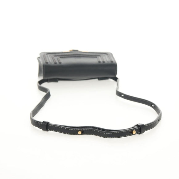 Chloe Mercy Waist Bag Leather Black Gold Auth BA7541