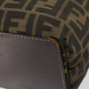 FENDI Zucca Canvas Hand Bag Black Brown Auth BA7544-15